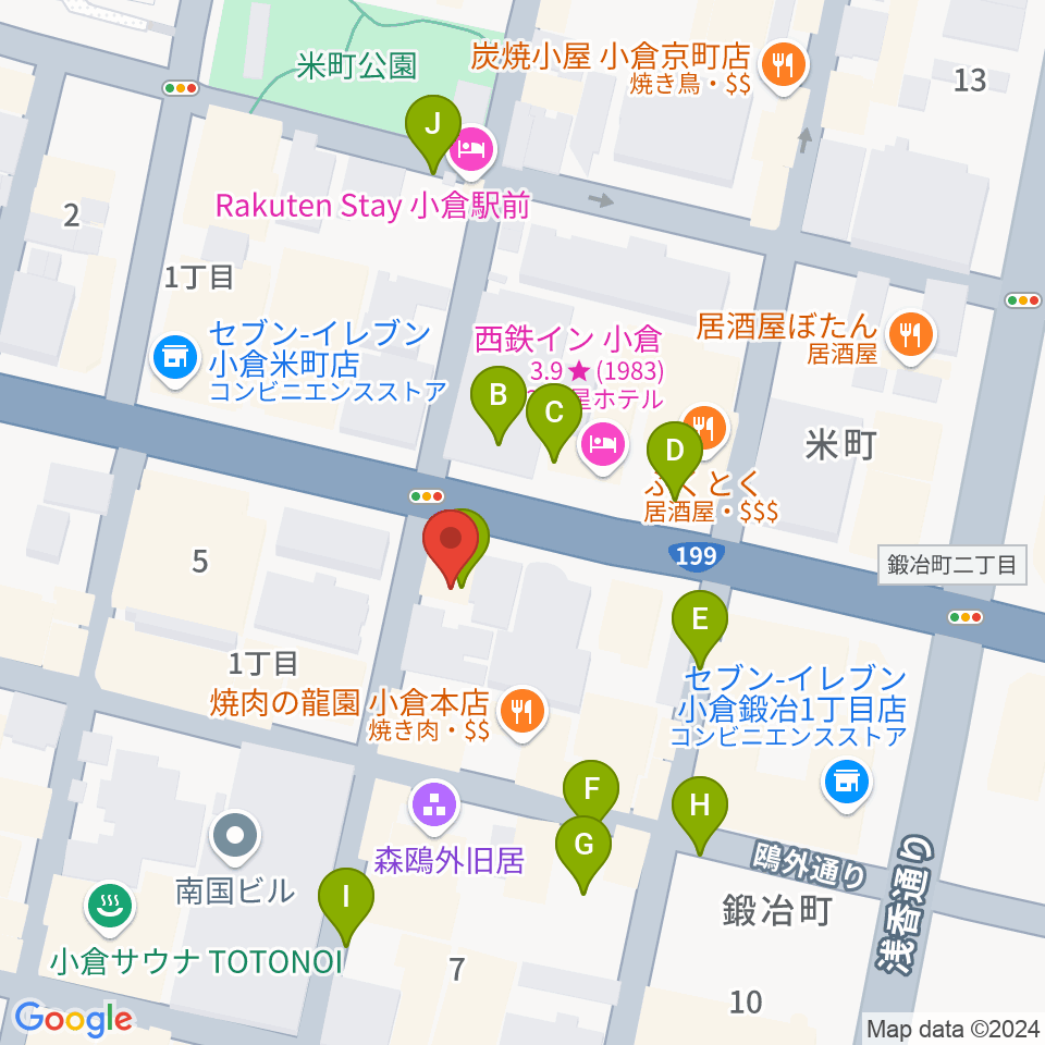 小倉ギャラリー・ソープ周辺の駐車場・コインパーキング一覧地図