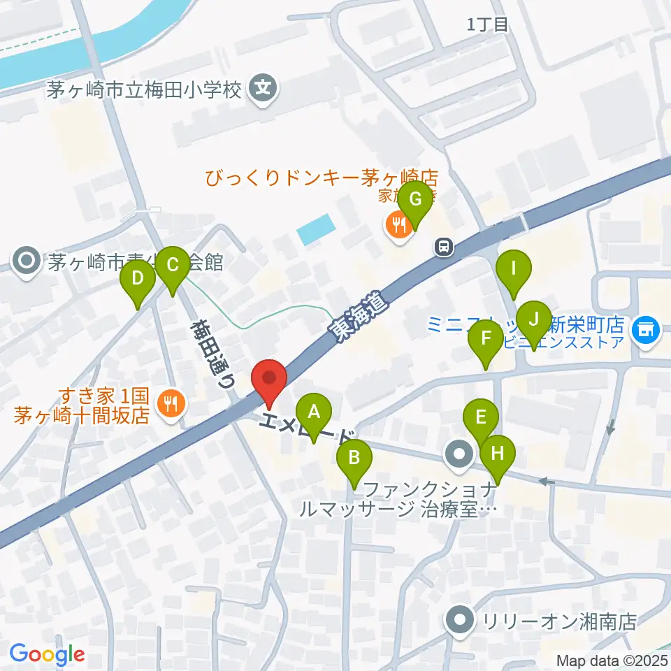 シークミュージックスクール茅ヶ崎校周辺の駐車場・コインパーキング一覧地図