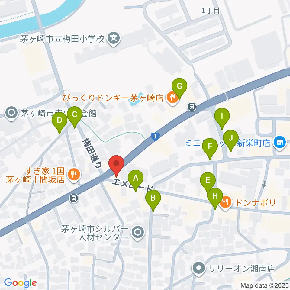シークミュージックスクール茅ヶ崎校周辺の駐車場・コインパーキング一覧地図