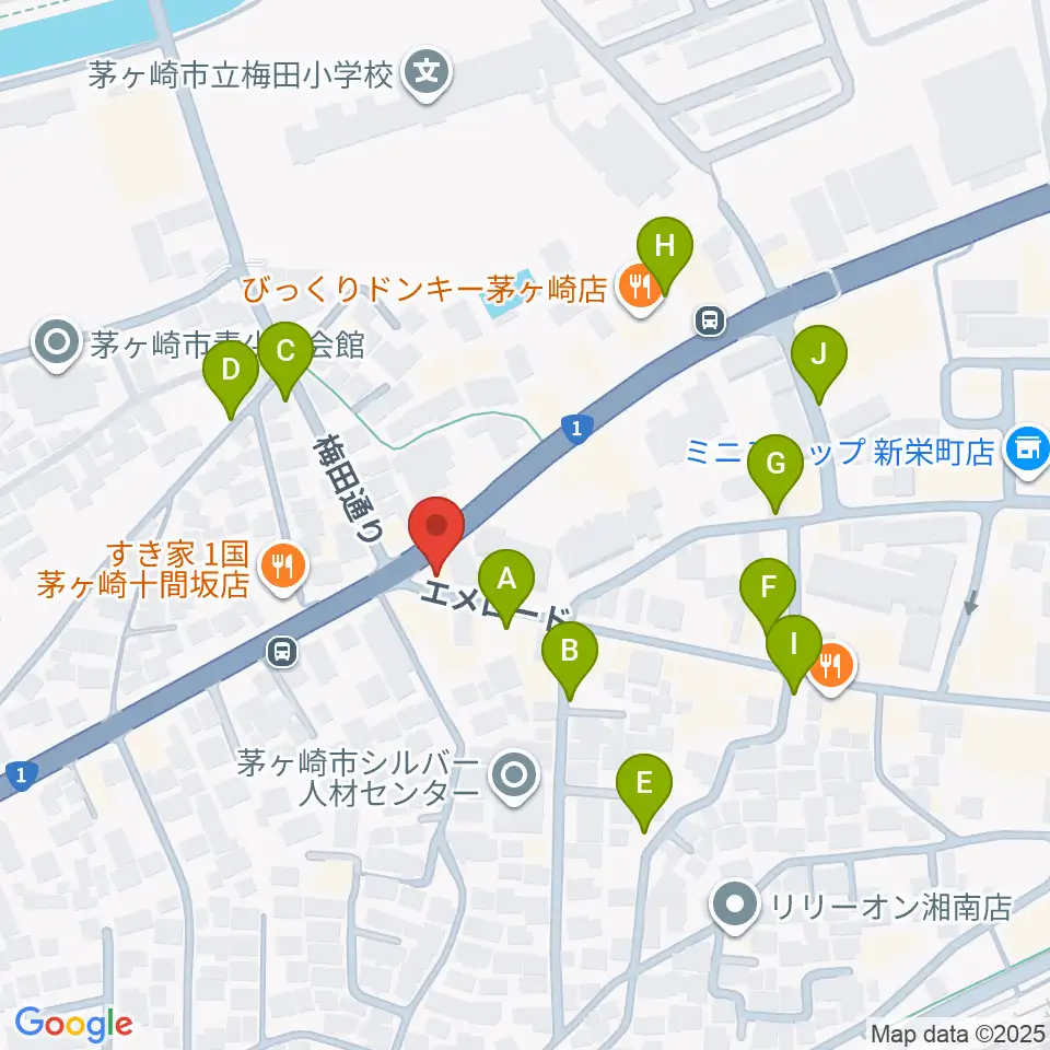 シークミュージックスクール茅ヶ崎校周辺の駐車場・コインパーキング一覧地図