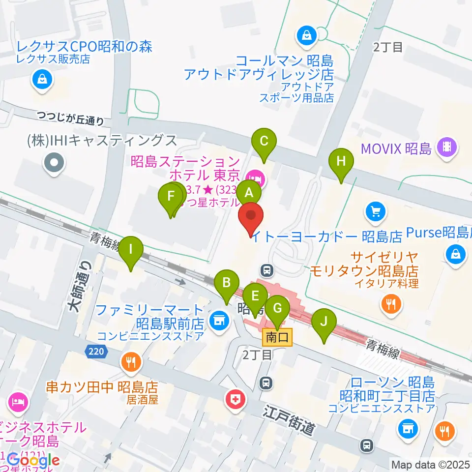 昭和の森カルチャーセンター周辺の駐車場・コインパーキング一覧地図