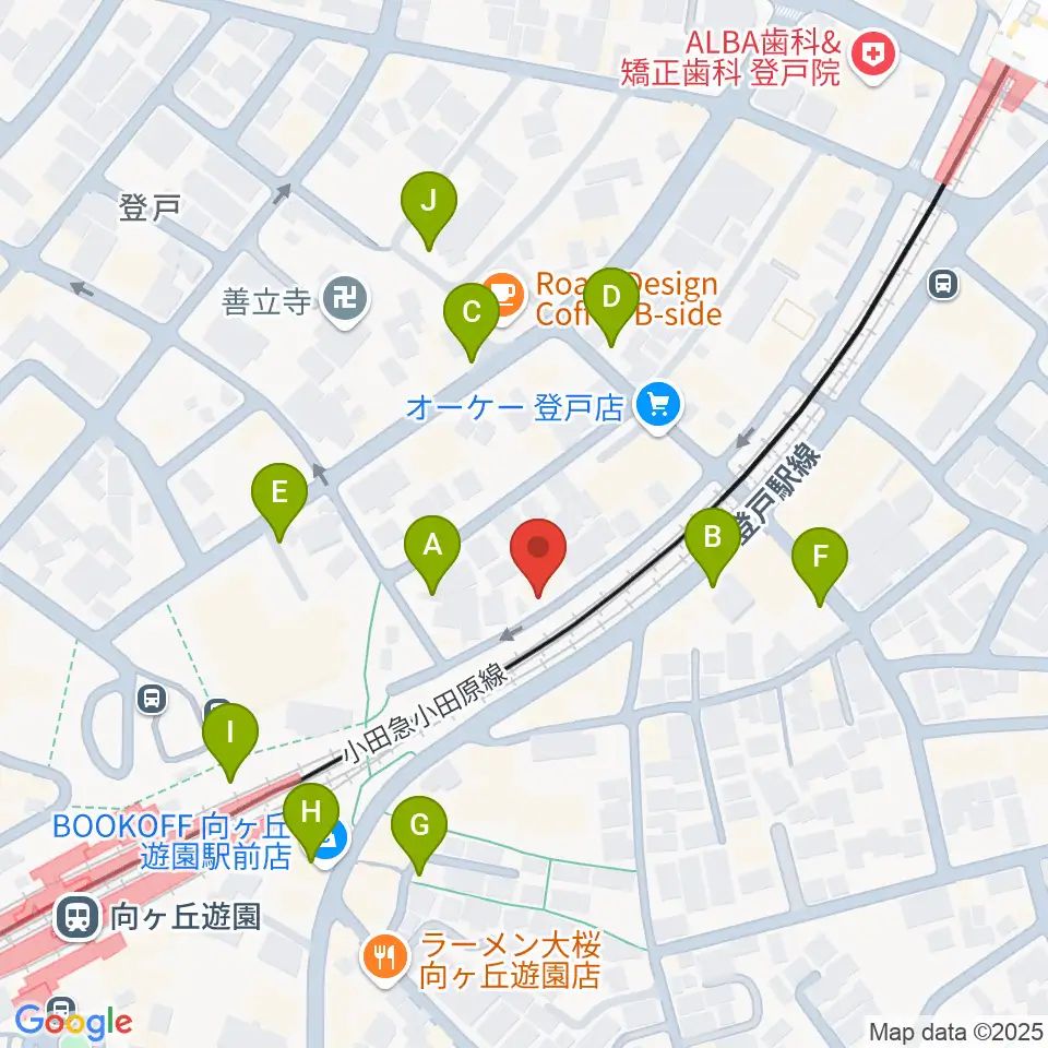 アミーズボーカルスクール向ヶ丘遊園校周辺の駐車場・コインパーキング一覧地図