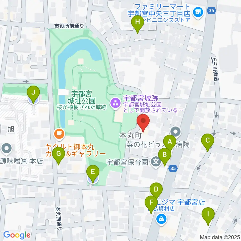 宇都宮ビッグアップル周辺の駐車場・コインパーキング一覧地図