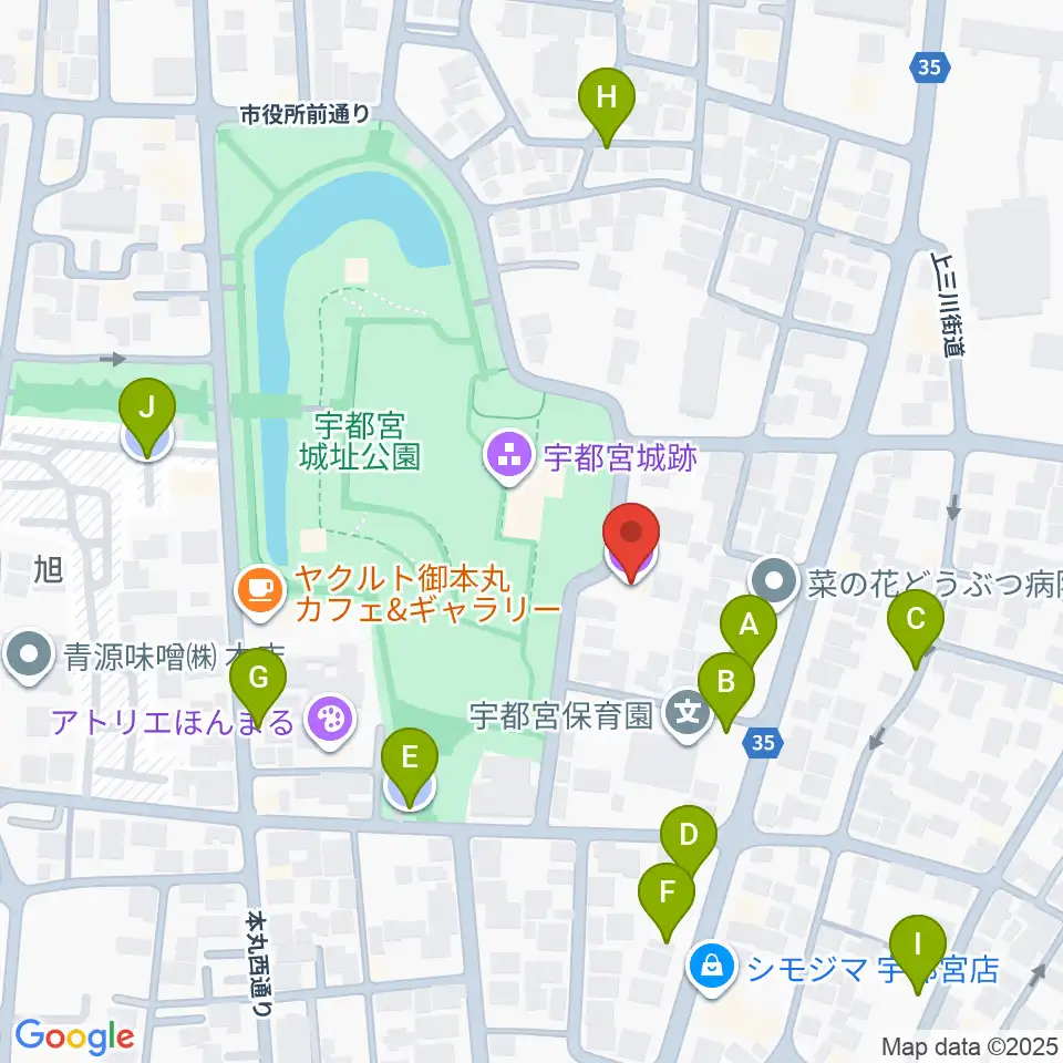宇都宮ビッグアップル周辺の駐車場・コインパーキング一覧地図