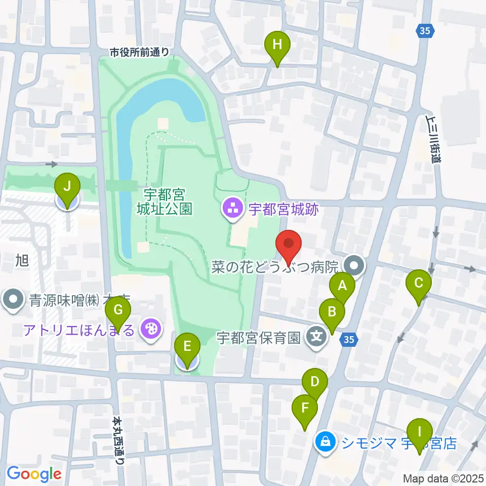 宇都宮ビッグアップル周辺の駐車場・コインパーキング一覧地図