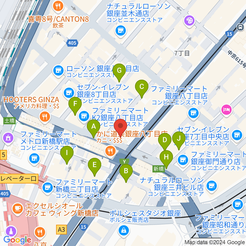 博品館劇場周辺の駐車場・コインパーキング一覧地図