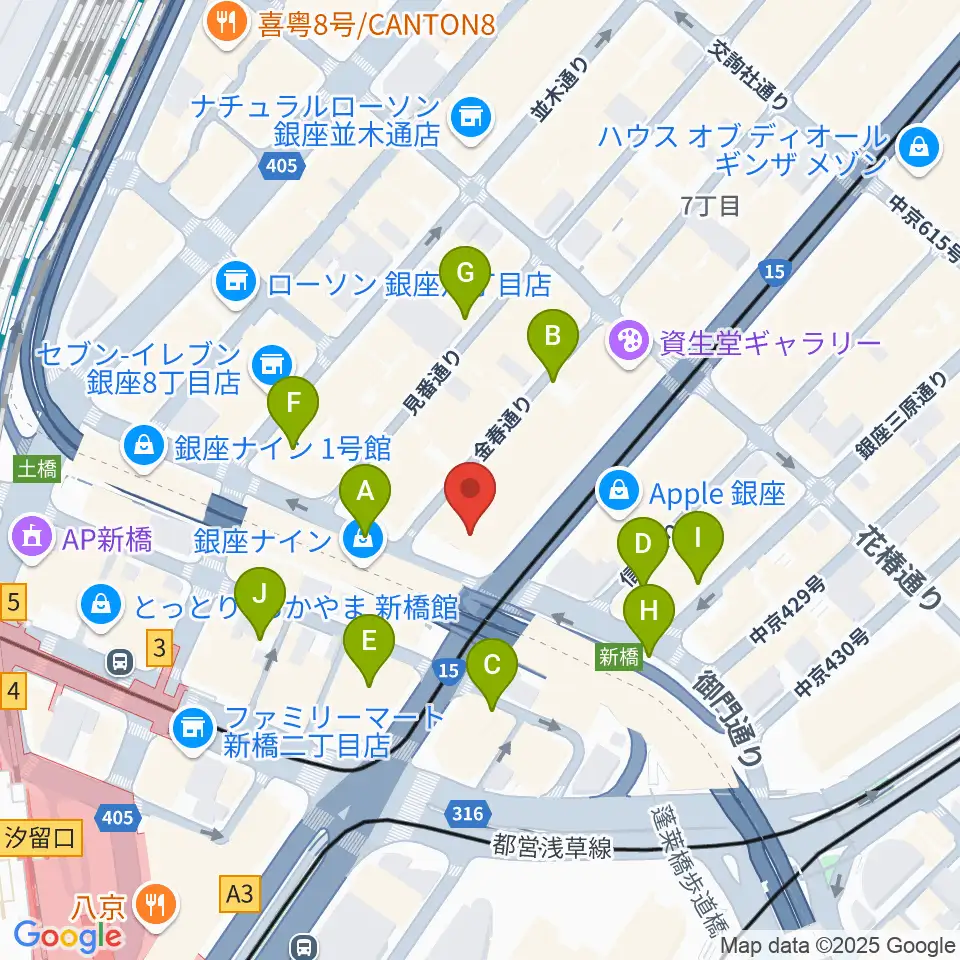 博品館劇場周辺の駐車場・コインパーキング一覧地図