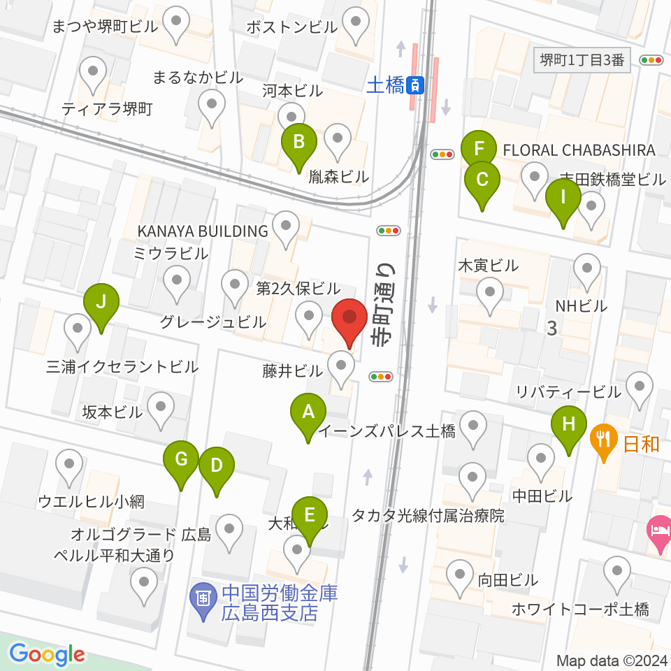 スタジオG周辺の駐車場・コインパーキング一覧地図