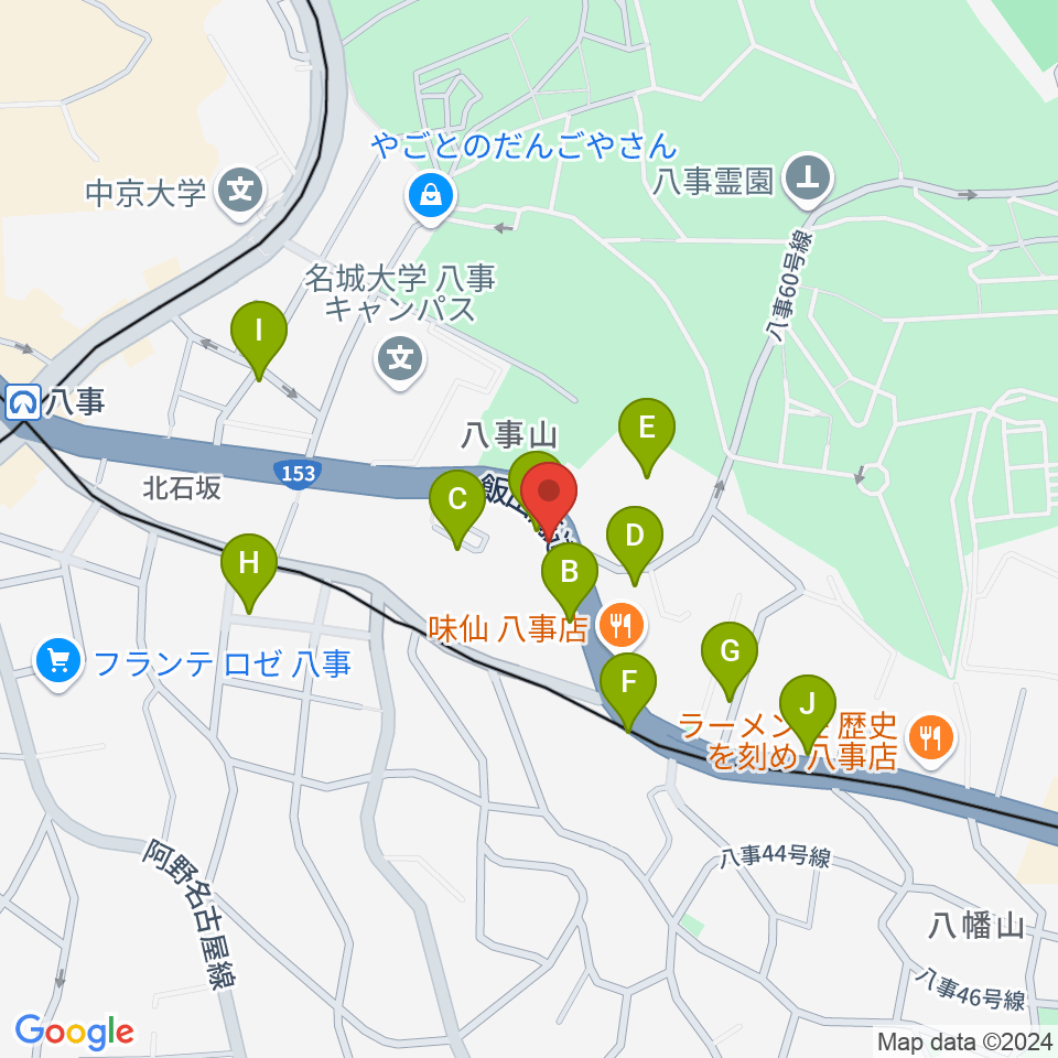 サウンドノート名古屋周辺の駐車場・コインパーキング一覧地図