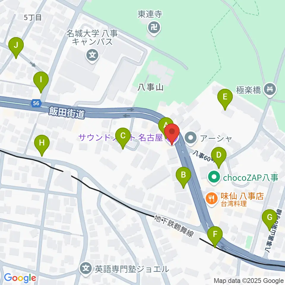 サウンドノート名古屋周辺の駐車場・コインパーキング一覧地図