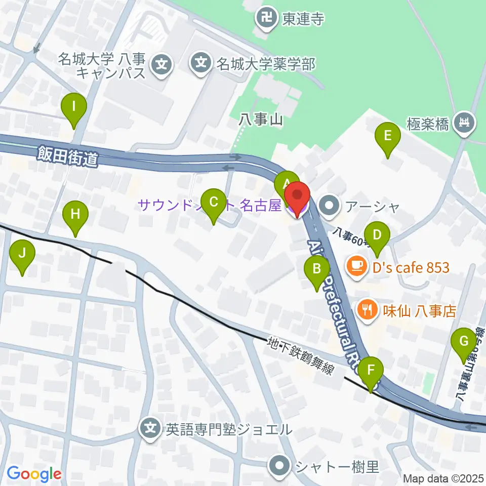 サウンドノート名古屋周辺の駐車場・コインパーキング一覧地図