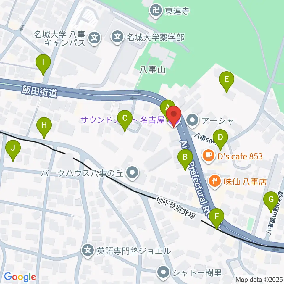 サウンドノート名古屋周辺の駐車場・コインパーキング一覧地図