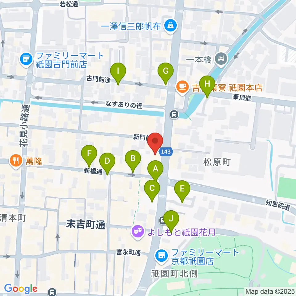 祇園SILVER WINGS周辺の駐車場・コインパーキング一覧地図