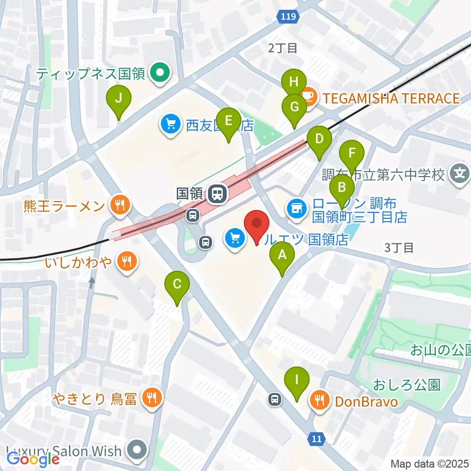 調布カルチャーセンター周辺の駐車場・コインパーキング一覧地図