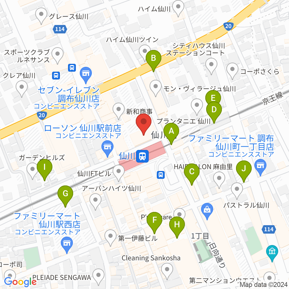 仙川カルチャーセンター周辺の駐車場・コインパーキング一覧地図
