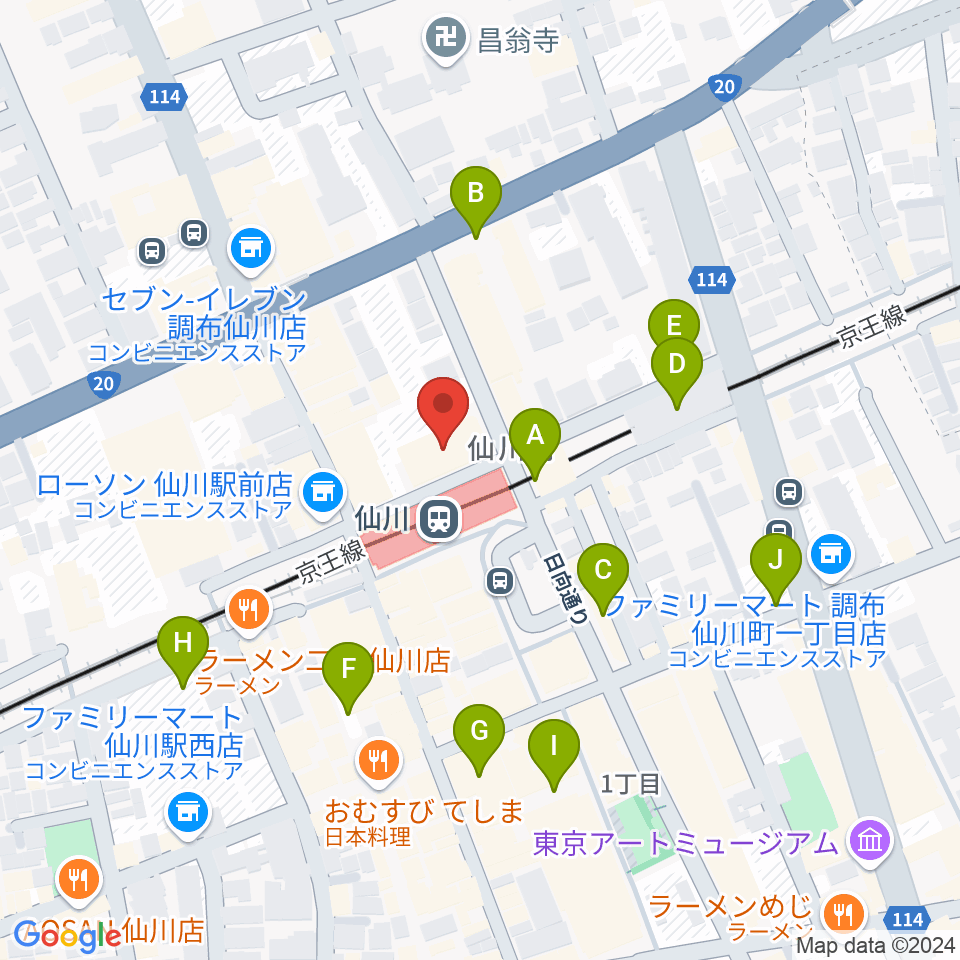 仙川カルチャーセンター周辺の駐車場・コインパーキング一覧地図