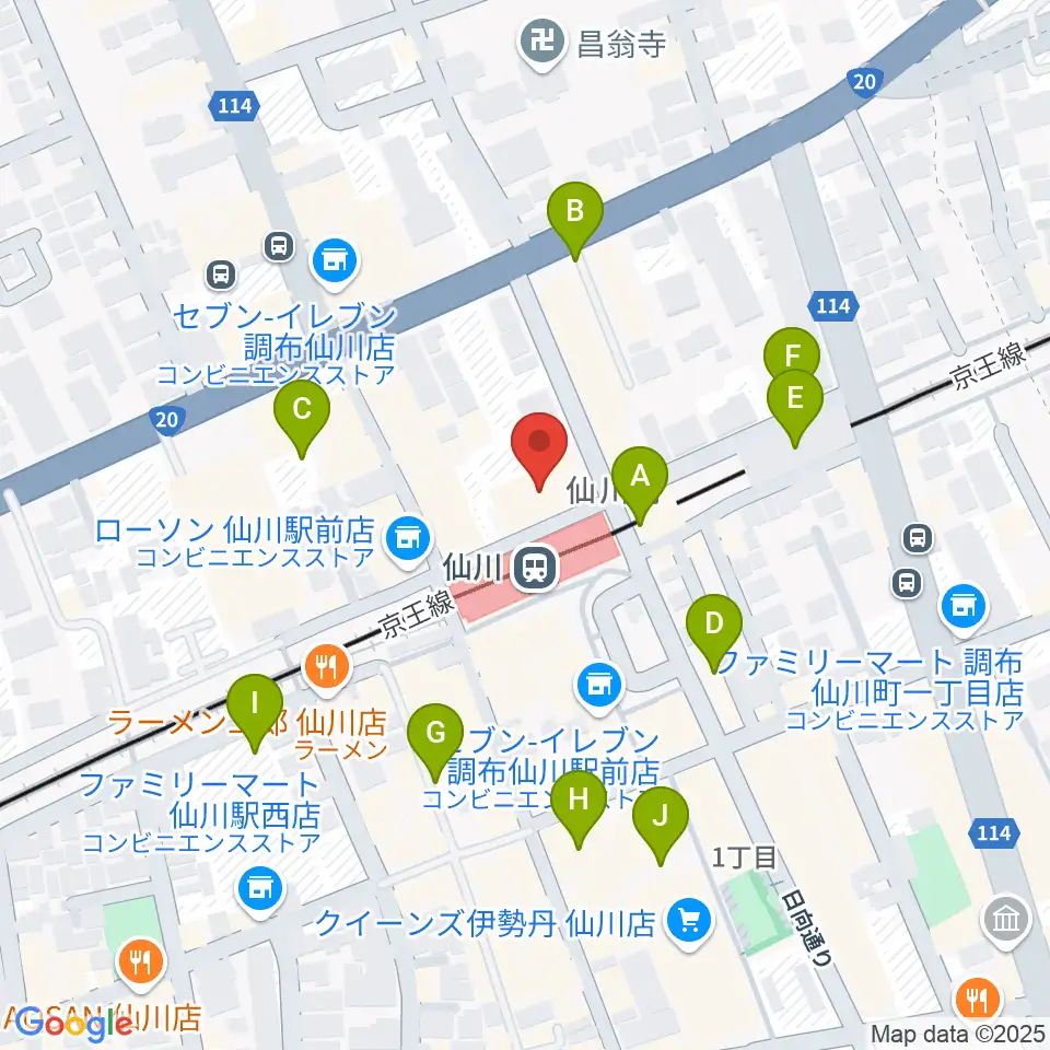 仙川カルチャーセンター周辺の駐車場・コインパーキング一覧地図