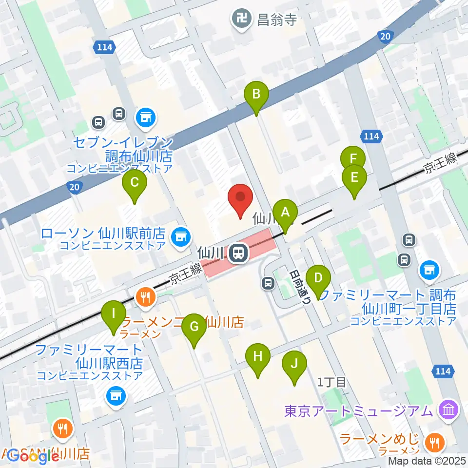 仙川カルチャーセンター周辺の駐車場・コインパーキング一覧地図