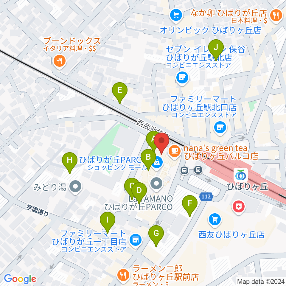 ひばりが丘カルチャーセンター周辺の駐車場・コインパーキング一覧地図