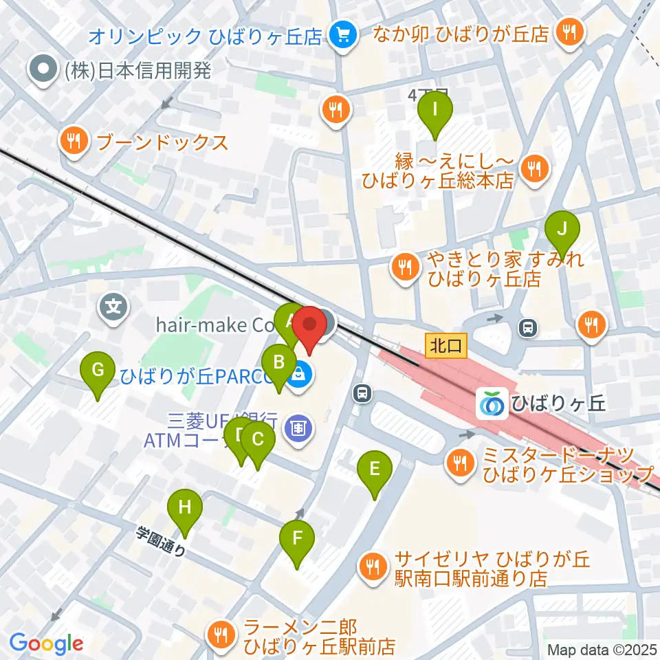 ひばりが丘カルチャーセンター周辺の駐車場・コインパーキング一覧地図