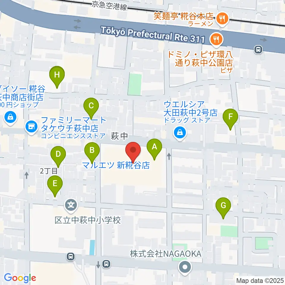 羽田カルチャーセンター周辺の駐車場・コインパーキング一覧地図