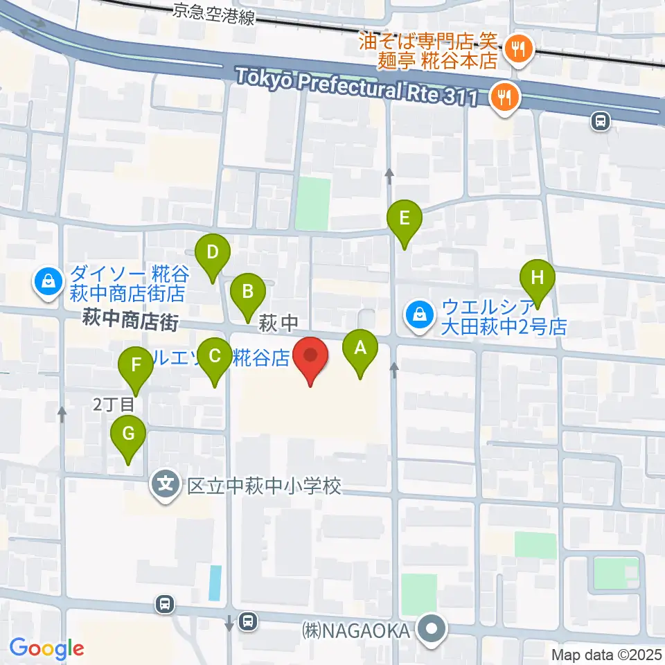 羽田カルチャーセンター周辺の駐車場・コインパーキング一覧地図