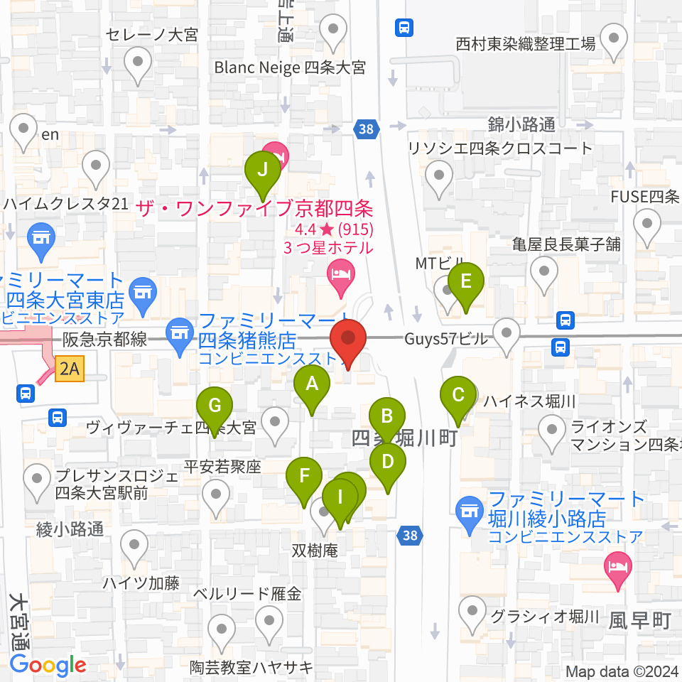京都ルータールーター周辺の駐車場・コインパーキング一覧地図