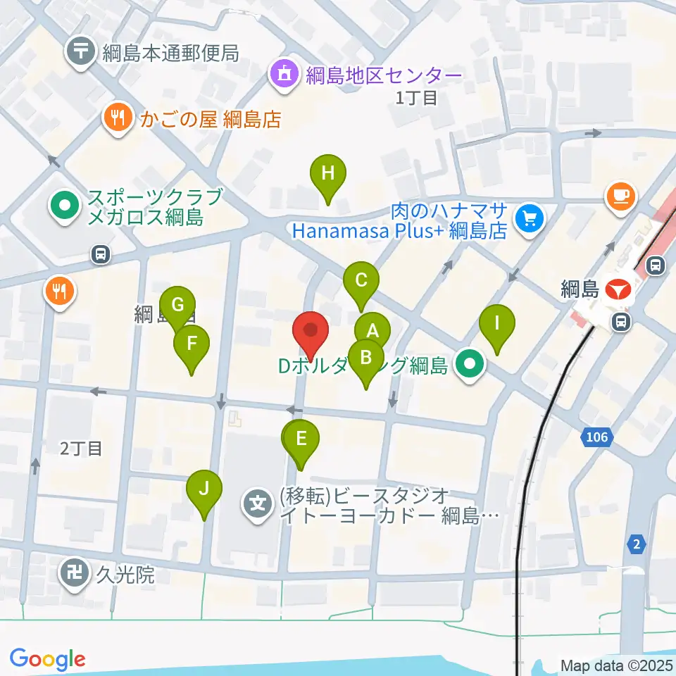 綱島カルチャーセンター周辺の駐車場・コインパーキング一覧地図