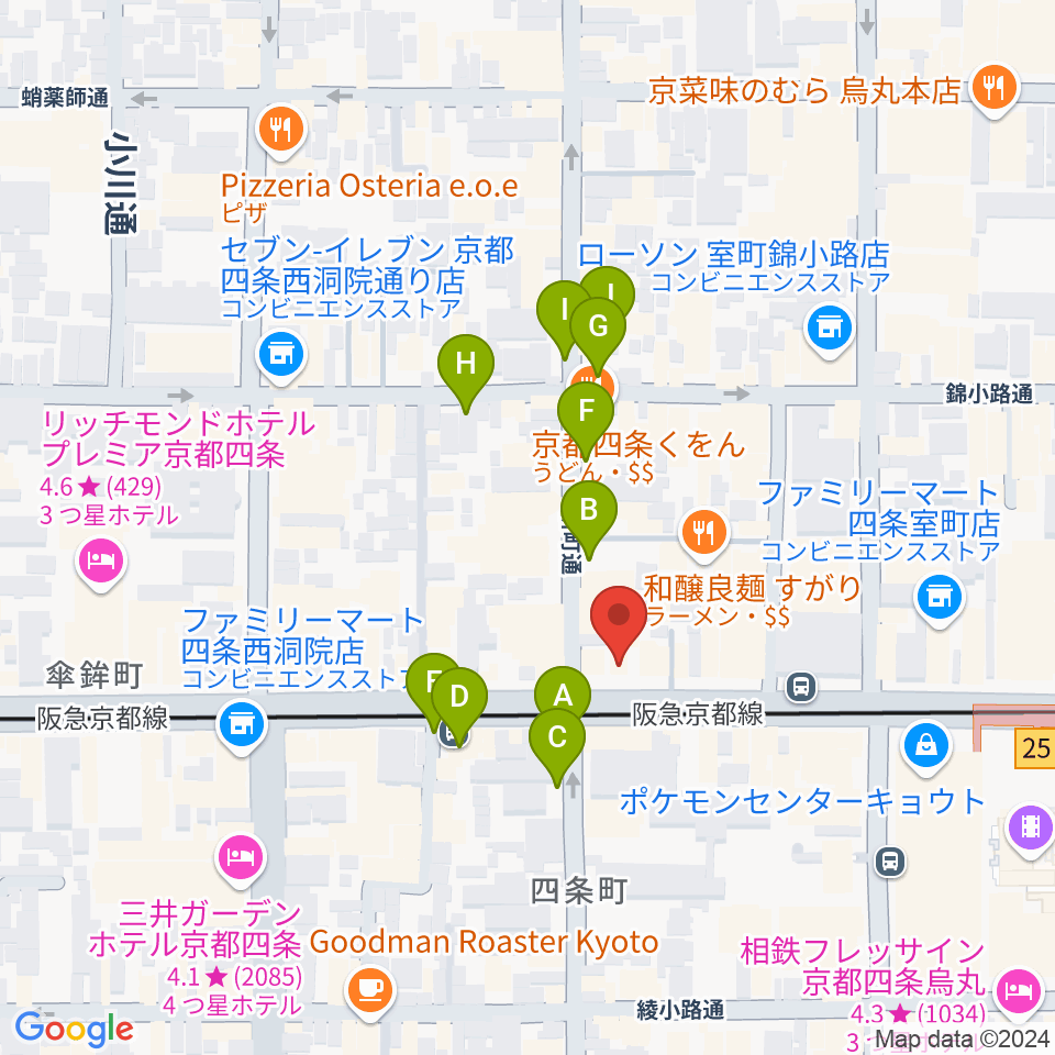 京都MOJO周辺の駐車場・コインパーキング一覧地図