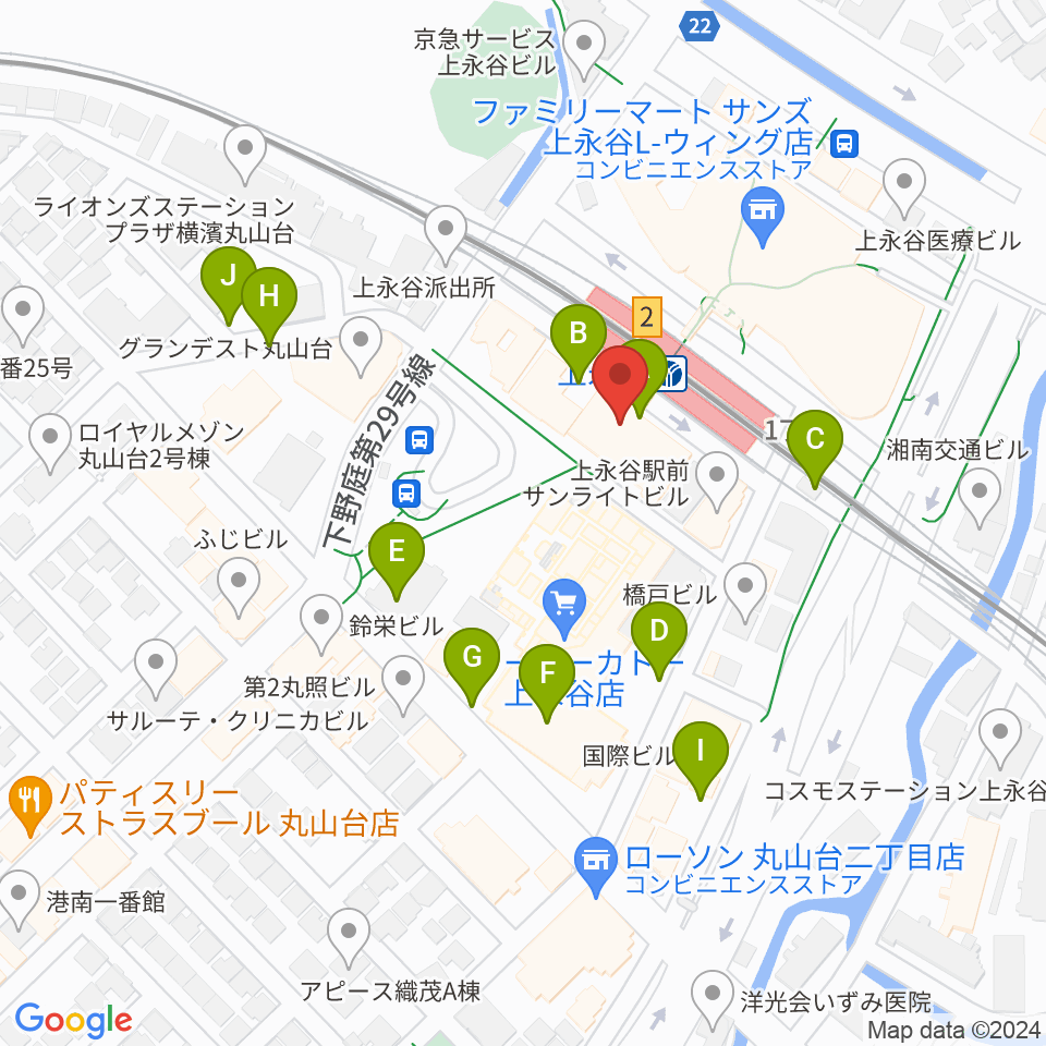 ヨークカルチャーセンター上永谷周辺の駐車場・コインパーキング一覧地図