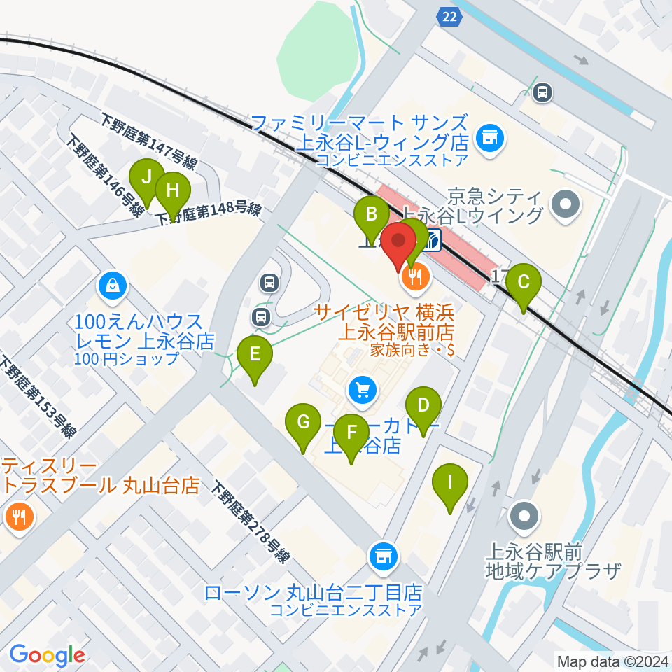 ヨークカルチャーセンター上永谷周辺の駐車場・コインパーキング一覧地図