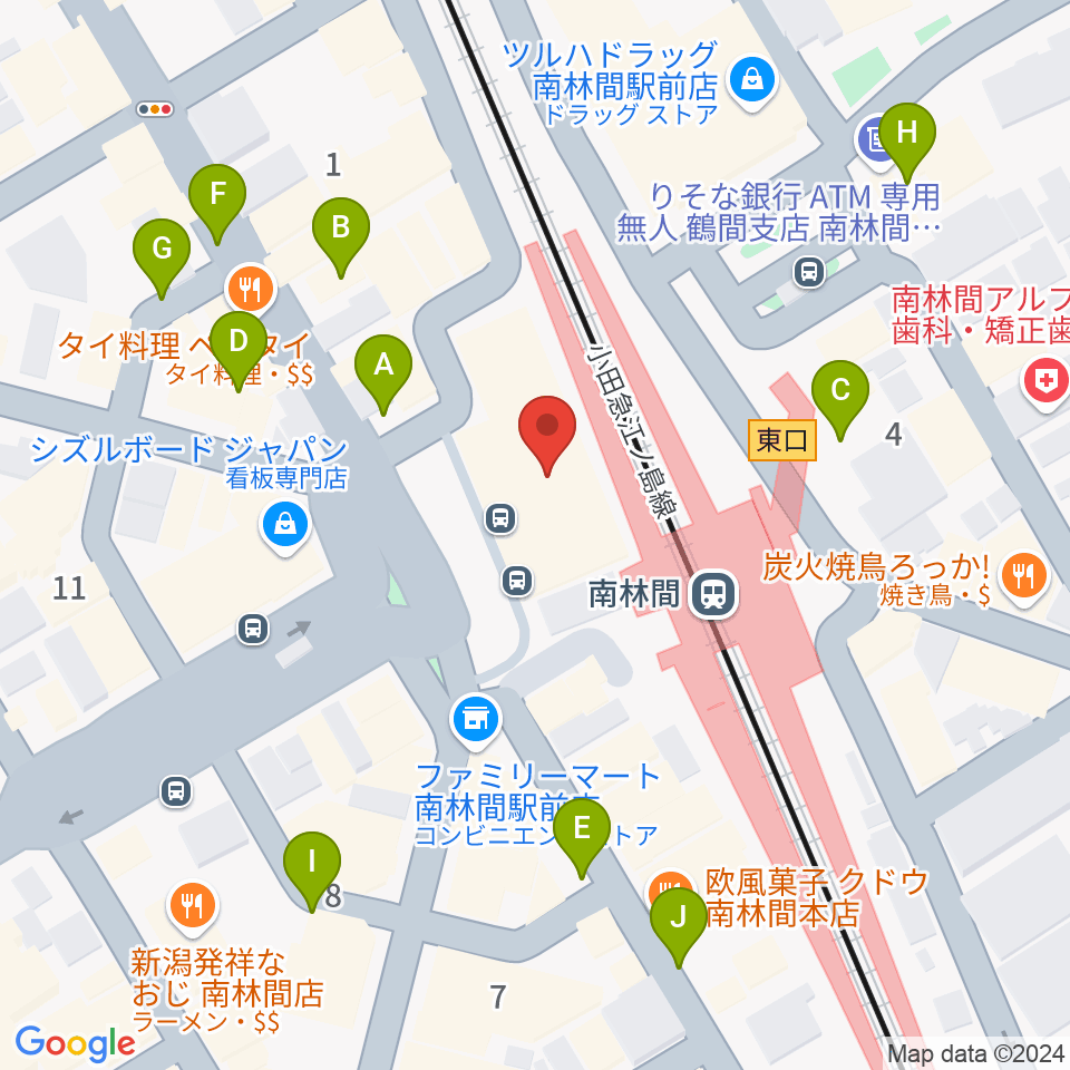 南林間カルチャーセンター周辺の駐車場・コインパーキング一覧地図