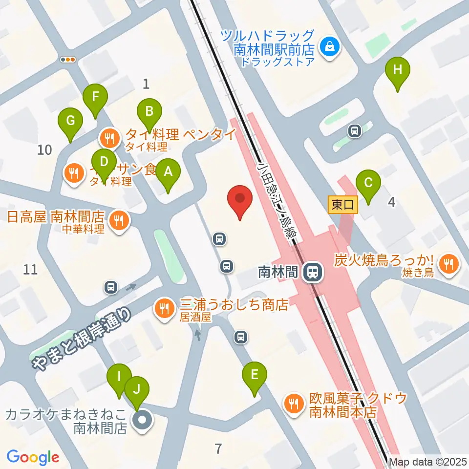 南林間カルチャーセンター周辺の駐車場・コインパーキング一覧地図