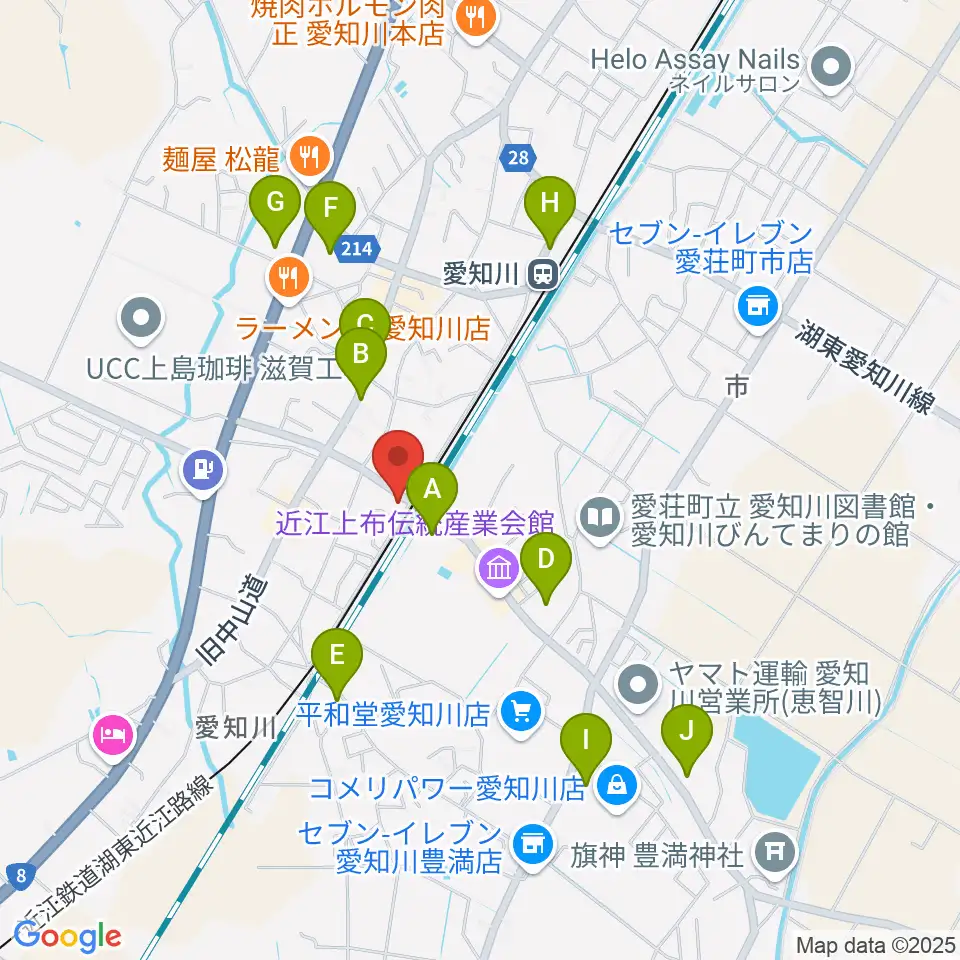 塚本楽器 愛知川店周辺の駐車場・コインパーキング一覧地図
