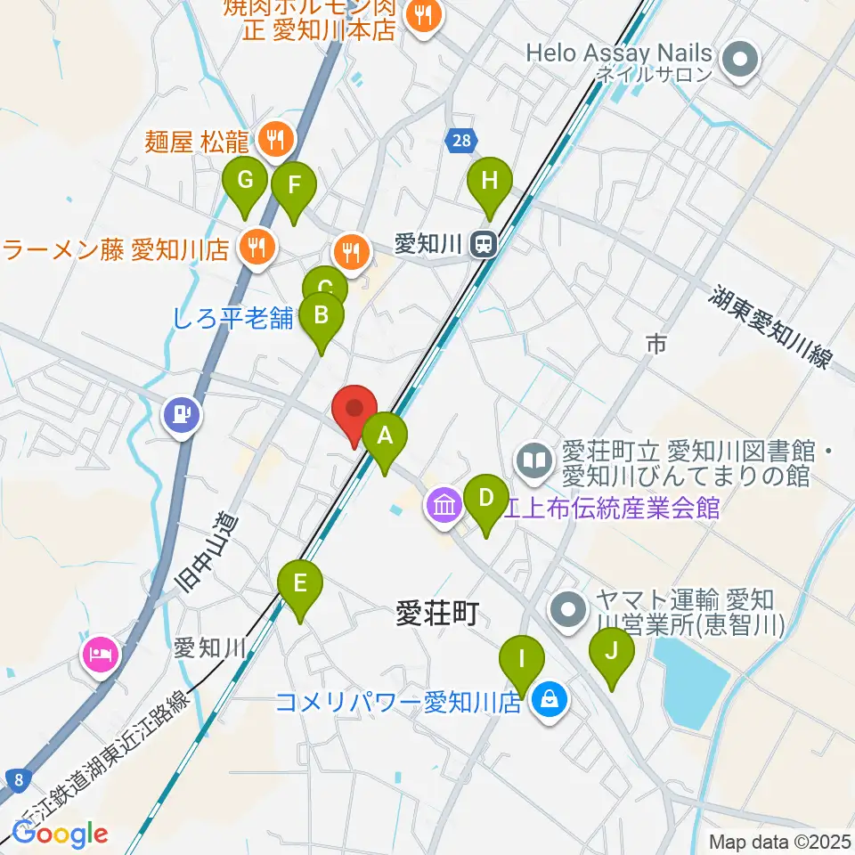 塚本楽器 愛知川店周辺の駐車場・コインパーキング一覧地図