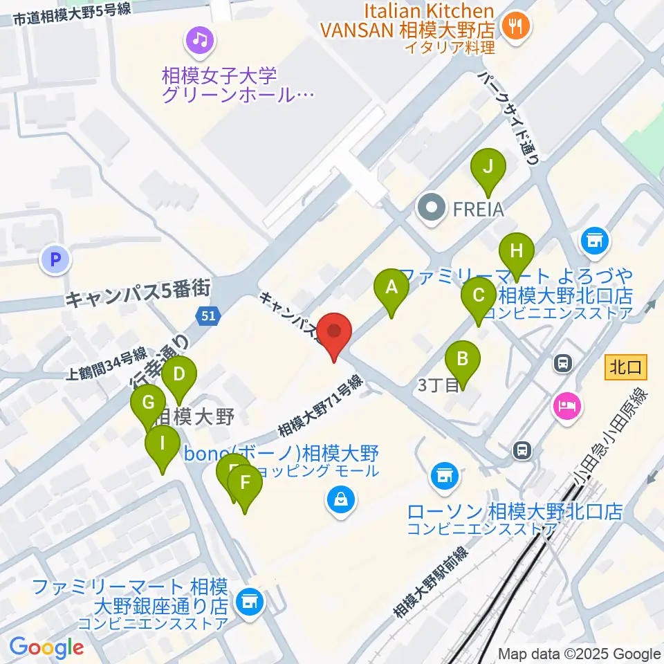相模大野カルチャーセンター周辺の駐車場・コインパーキング一覧地図