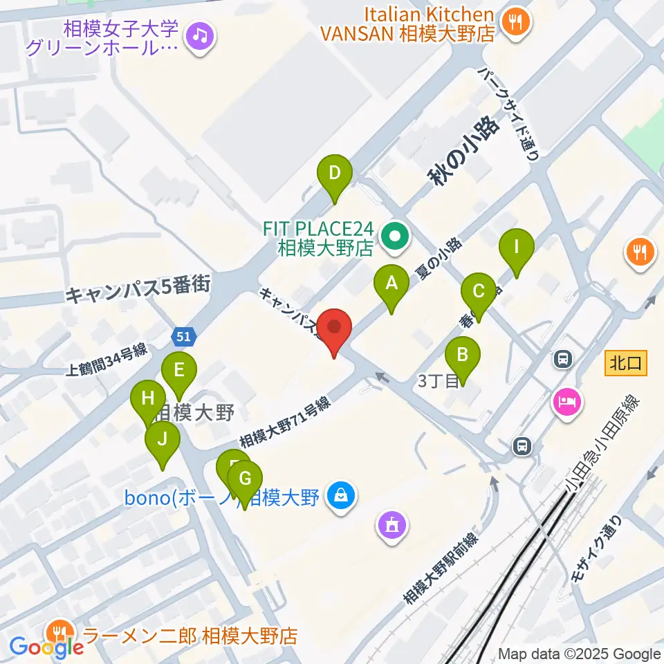 相模大野カルチャーセンター周辺の駐車場・コインパーキング一覧地図