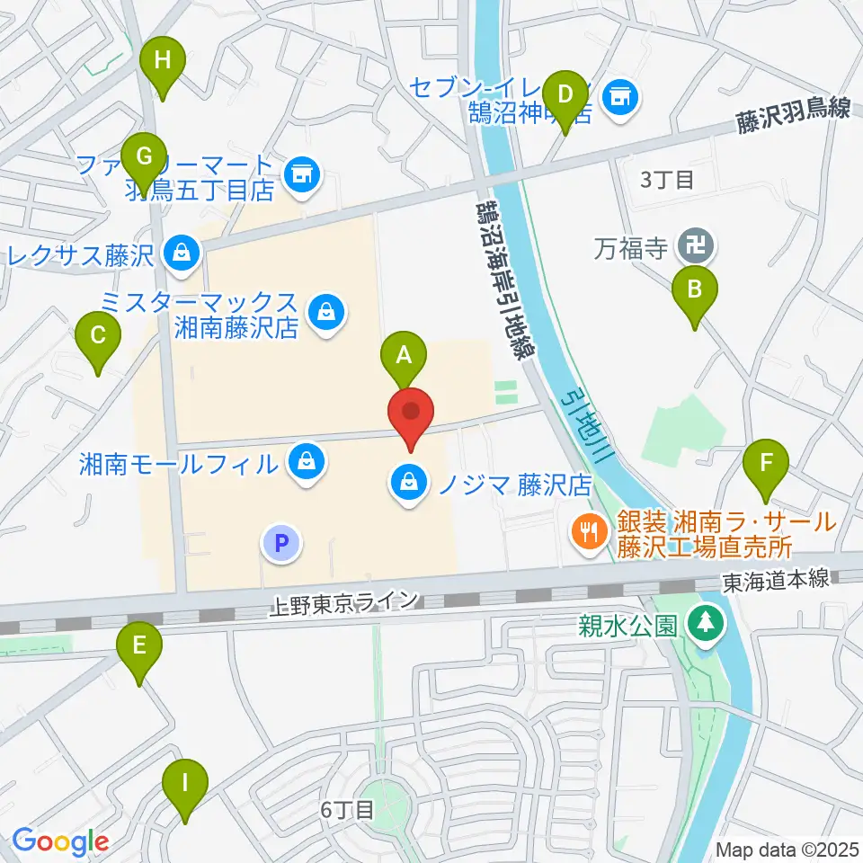 湘南モールカルチャーセンター周辺の駐車場・コインパーキング一覧地図