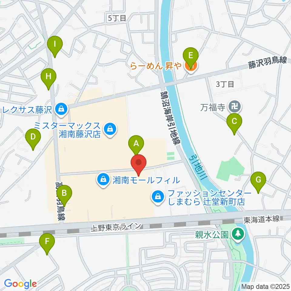 湘南モールカルチャーセンター周辺の駐車場・コインパーキング一覧地図