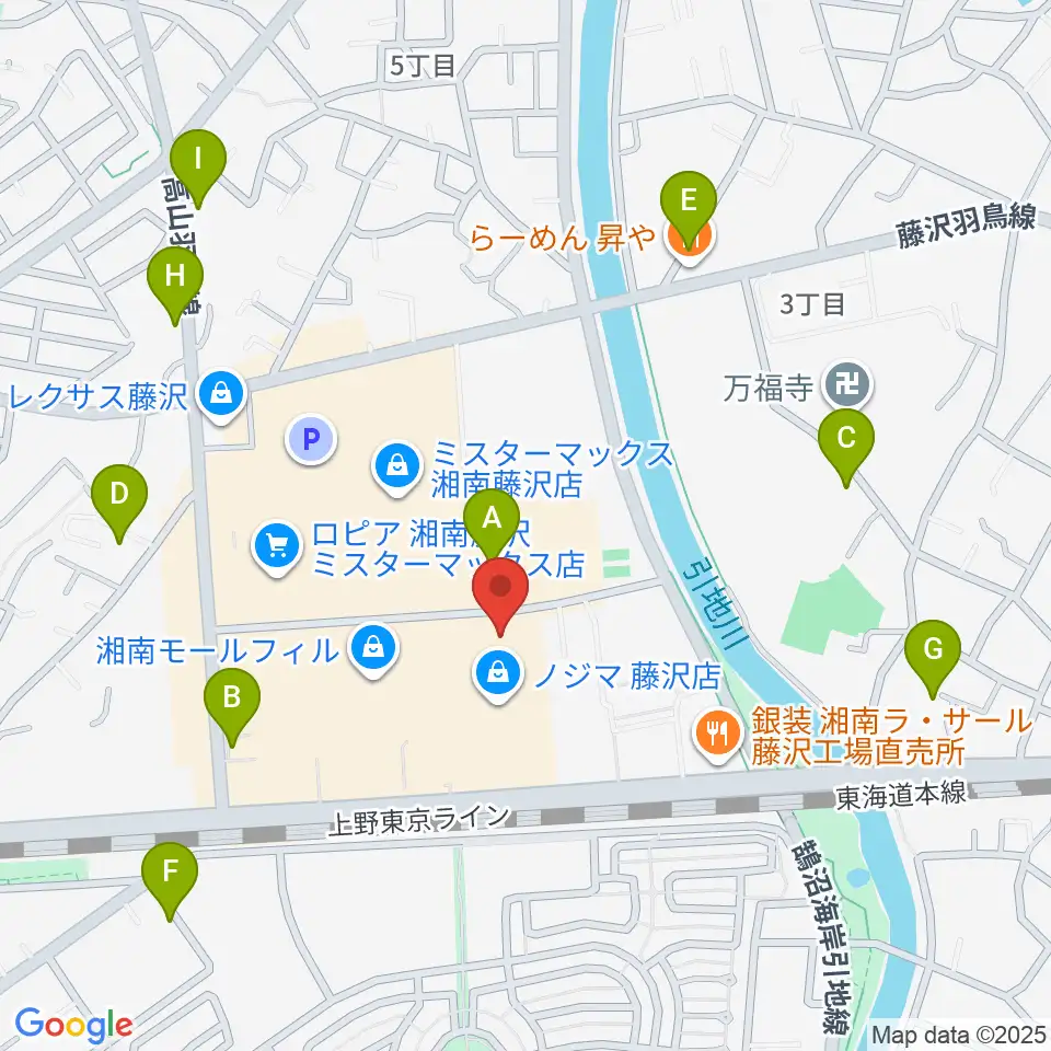 湘南モールカルチャーセンター周辺の駐車場・コインパーキング一覧地図