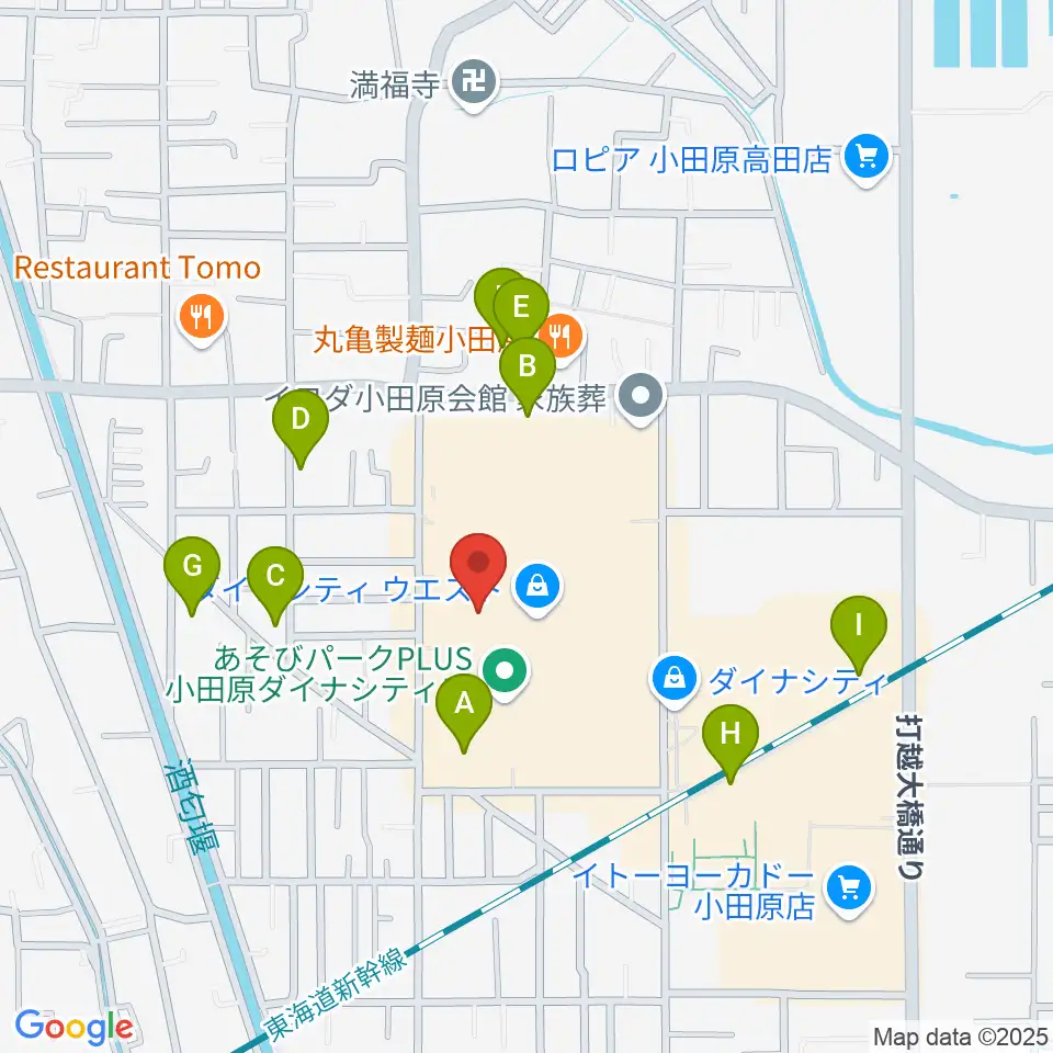 カルチャーセンター小田原周辺の駐車場・コインパーキング一覧地図