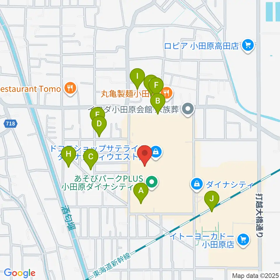 カルチャーセンター小田原周辺の駐車場・コインパーキング一覧地図
