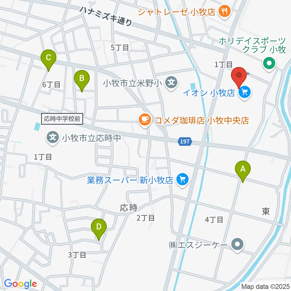 村井楽器小牧店周辺の駐車場・コインパーキング一覧地図