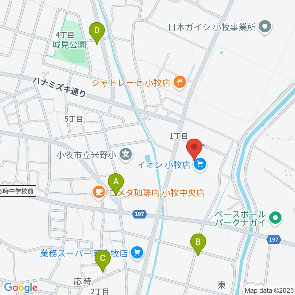 村井楽器小牧店周辺の駐車場・コインパーキング一覧地図