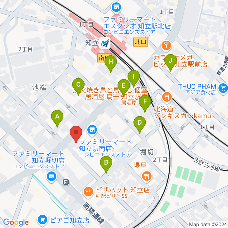 知立カルチャーセンター周辺の駐車場・コインパーキング一覧地図