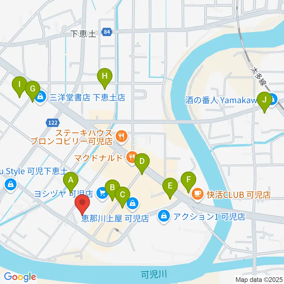 可児カルチャーセンター周辺の駐車場・コインパーキング一覧地図
