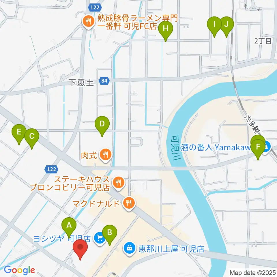 可児カルチャーセンター周辺の駐車場・コインパーキング一覧地図