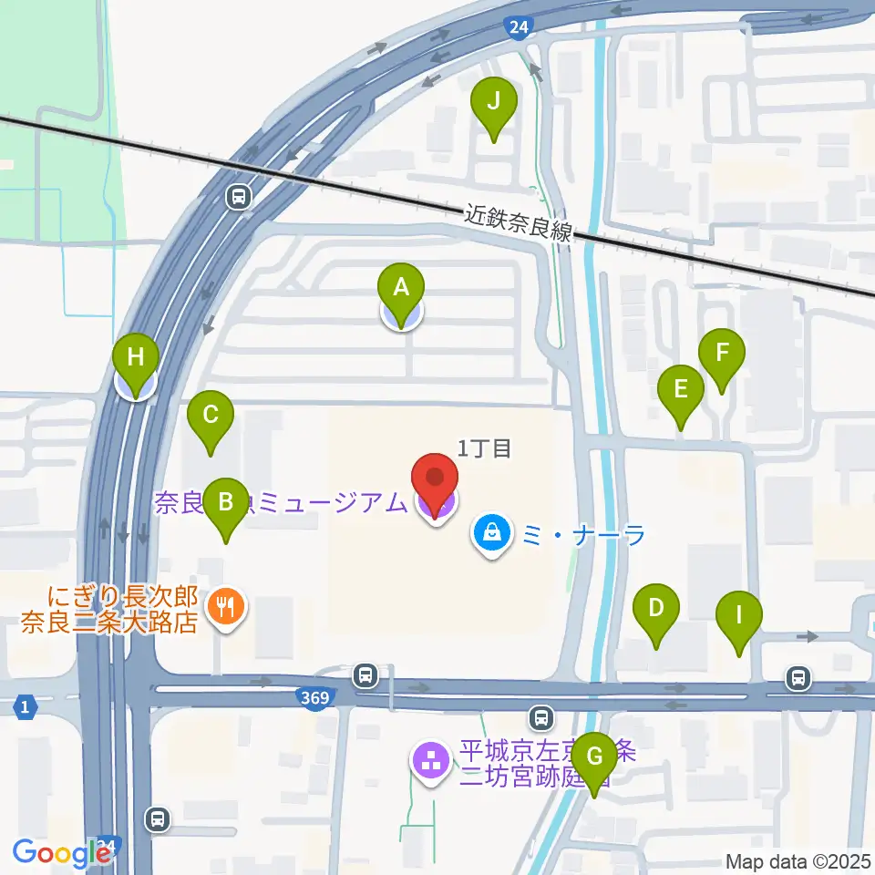 奈良カルチャーセンター周辺の駐車場・コインパーキング一覧地図