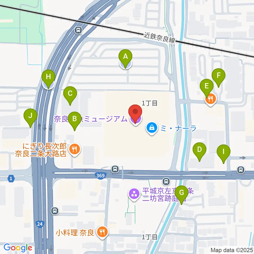 奈良カルチャーセンター周辺の駐車場・コインパーキング一覧地図