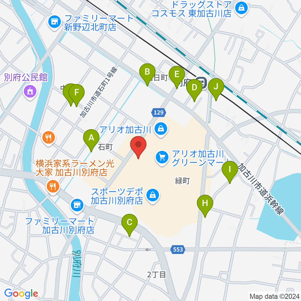 ヨークカルチャーセンター加古川周辺の駐車場・コインパーキング一覧地図